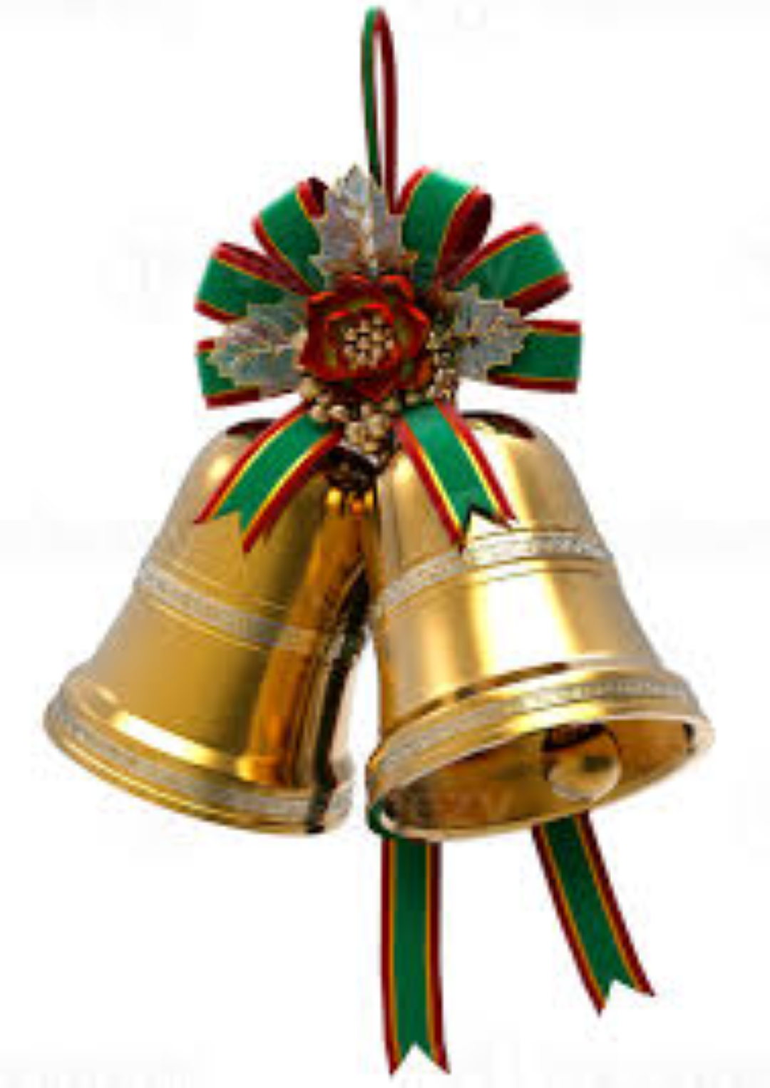 2PCS BELL W/GOLD NET RIBBON 19WF-12
